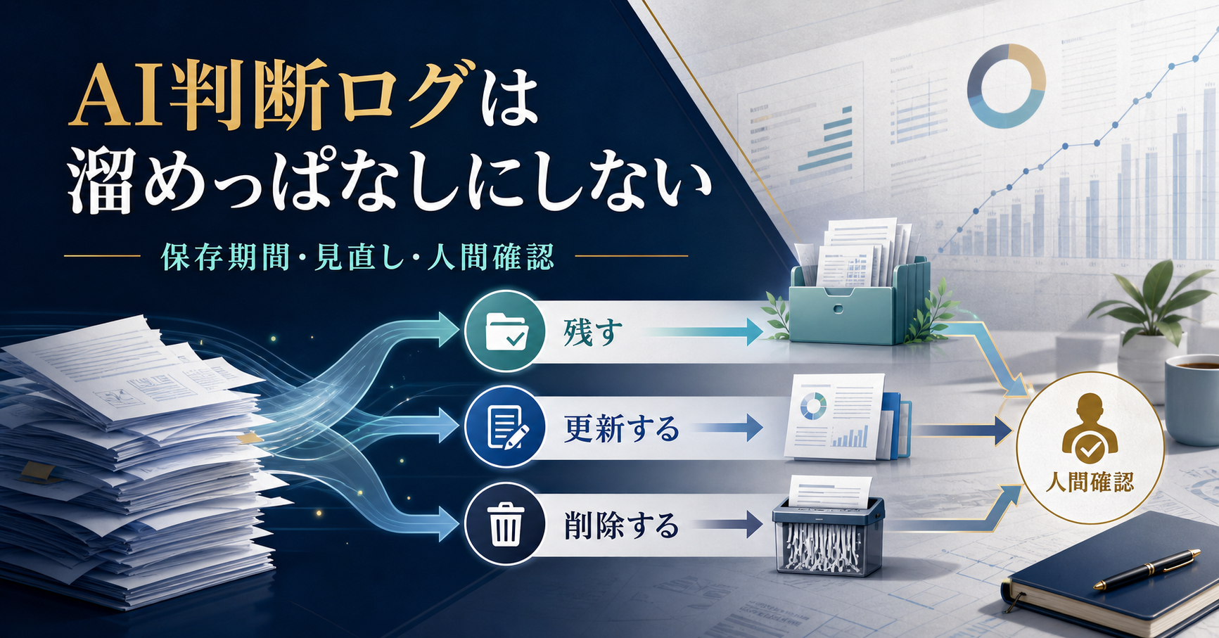 AI判断ログを保持・更新・削除へ分ける記事サムネイル