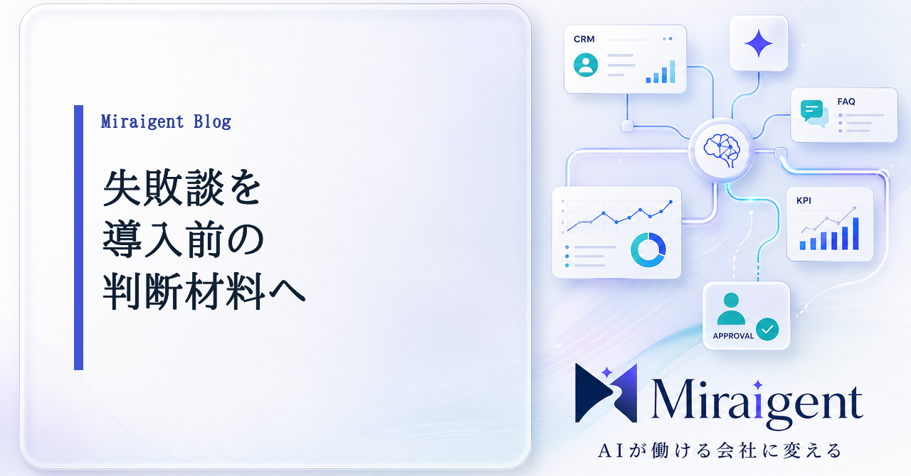 AI運用の失敗談を導入前の判断材料へ変える記事サムネイル