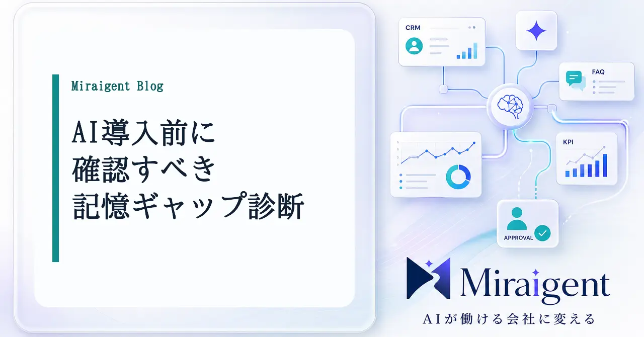 AI導入前に確認する記憶ギャップ診断を示す記事サムネイル