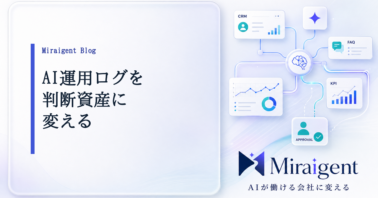AI運用ログを判断資産に変える記事サムネイル