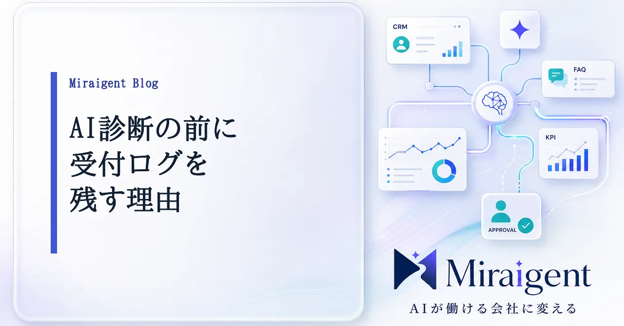 AI診断の前に受付ログを残す理由を示す記事サムネイル