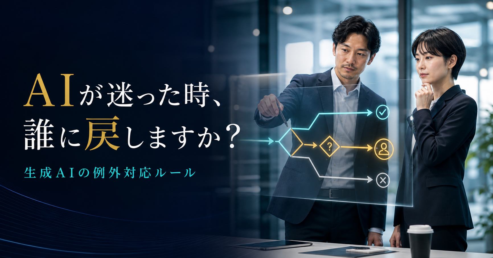 生成AIが迷った時に人へ戻す例外対応ルールの記事サムネイル