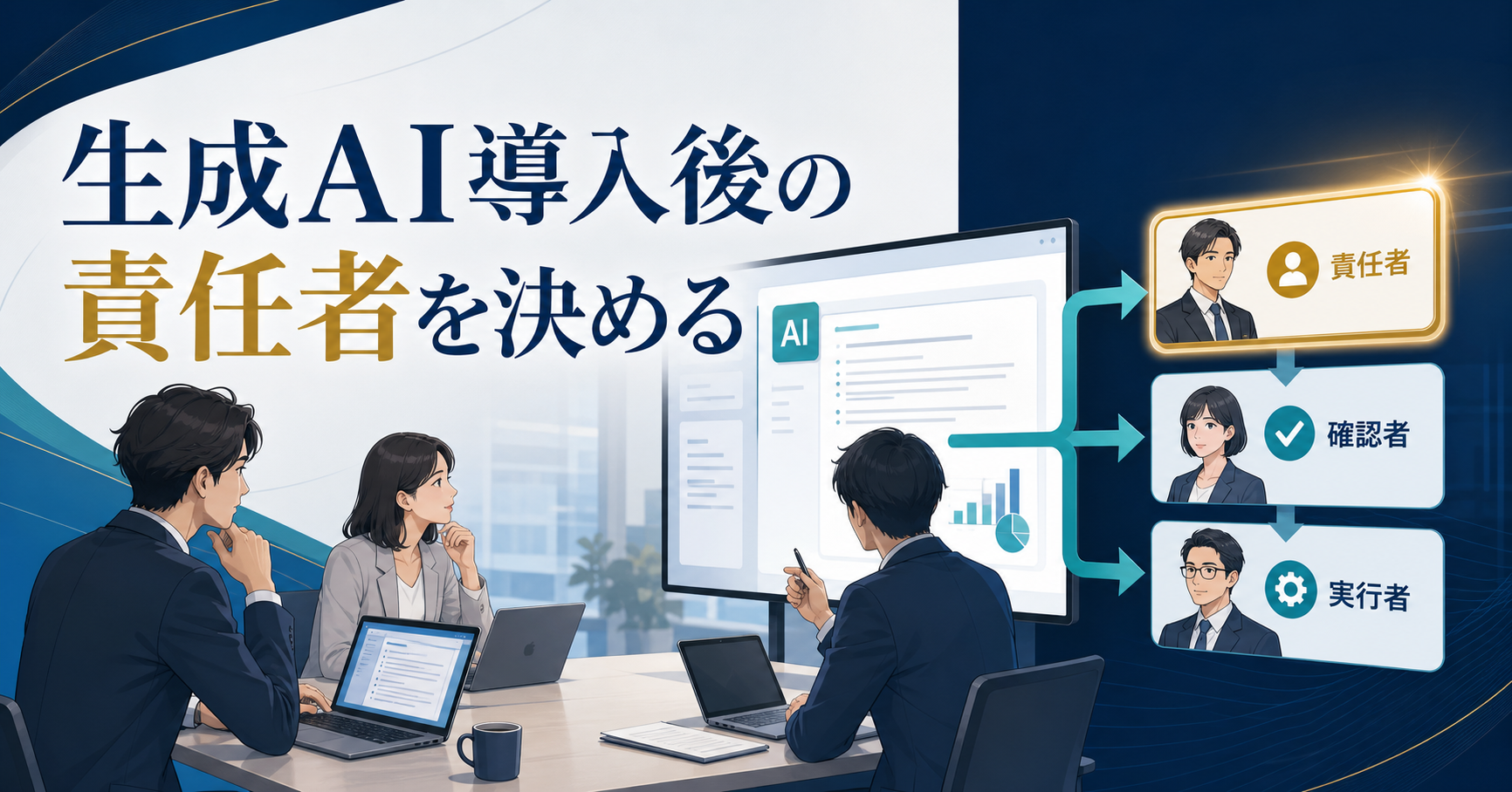 生成AI導入後の責任者と役割分担の記事サムネイル