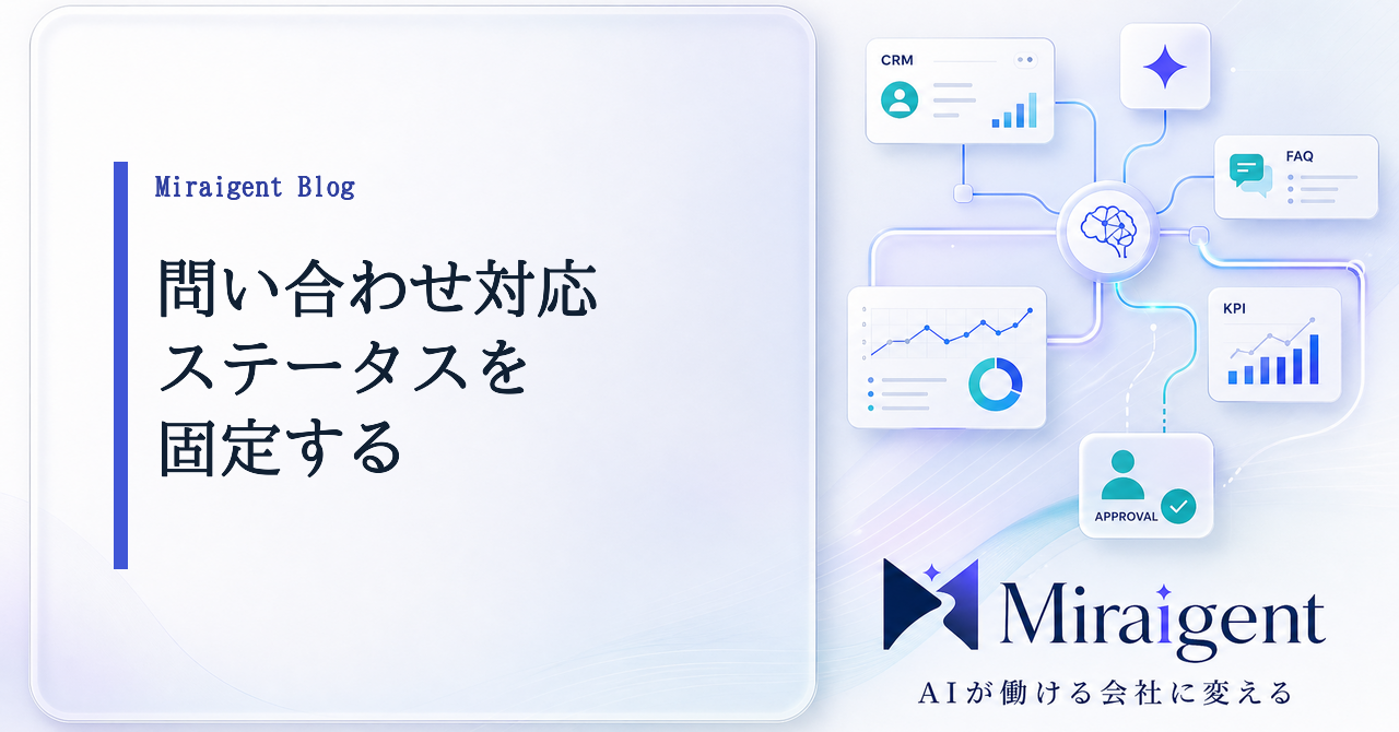 問い合わせ対応ステータスを固定し同じログで追う記事サムネイル